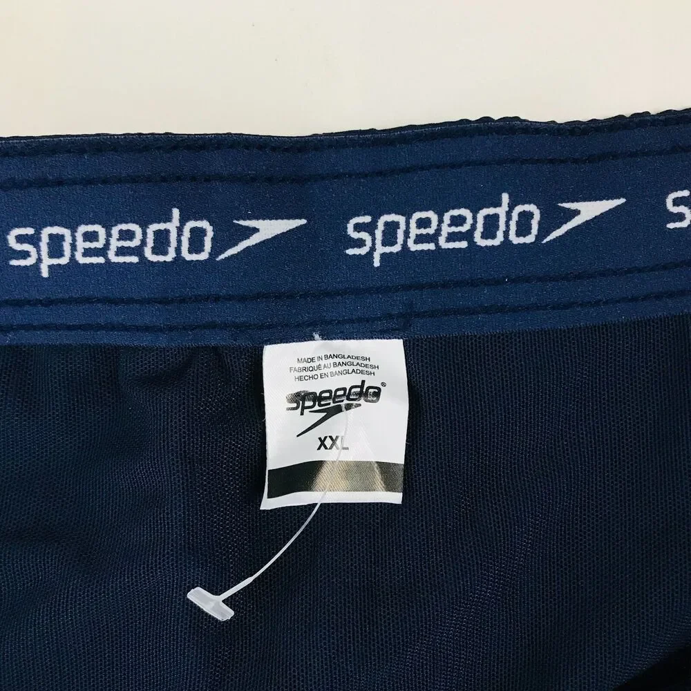 Speedo Men's XXL Swim Shorts Blue Redondo Edge 14 Inch Volley Trunks NWOT BW5